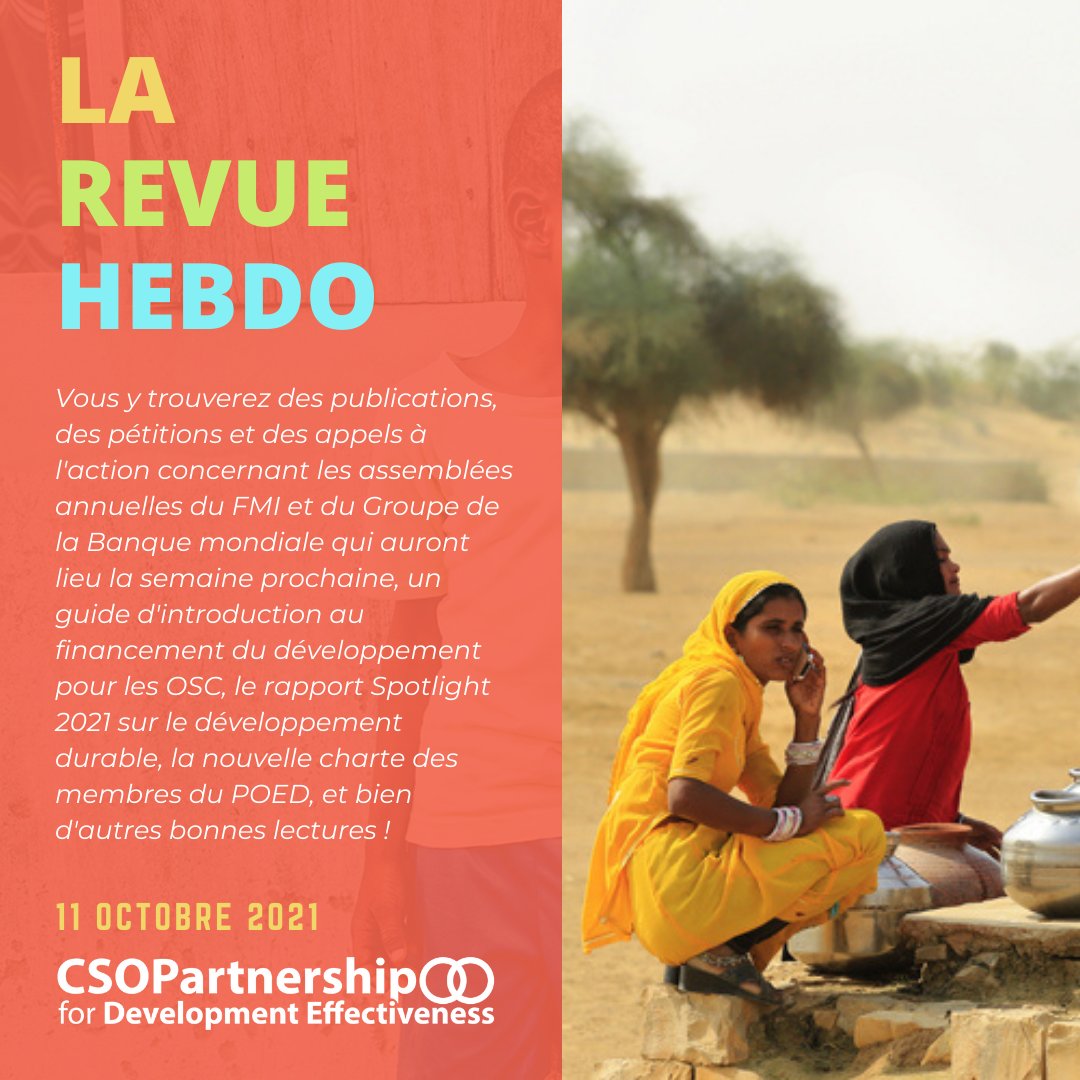 CSOPartnership_'s tweet image. 🌎📰 Your weekly #DevCoop #News is up!
EN bit.ly/3ByBxIA
SP bit.ly/3AsJaz1
FR bit.ly/3FxtZbF
#CPDE #CSOPartnership #CivilSociety #Development #SDGs #IMFWBG #FinancingForDevelopment #CivilSociety #TaxJustice 
@ituc @IbonInternatl @GA4TJ @ArabNGONetwork