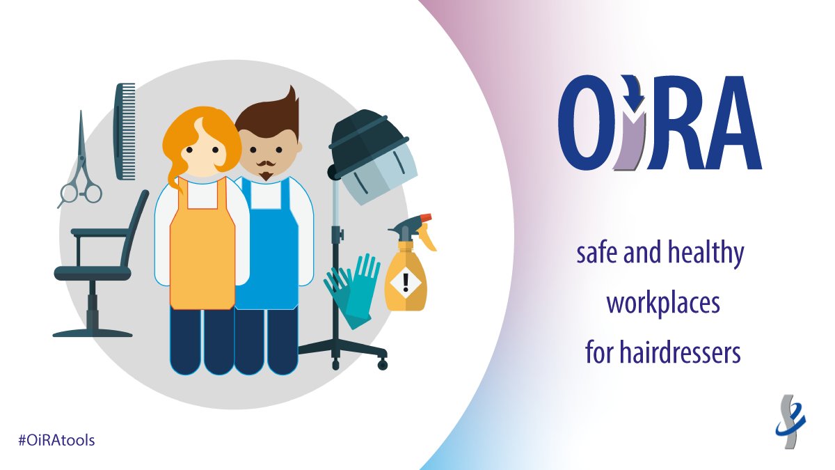 EU_OSHA's tweet photo. Safety and health at work is always in style!
๐โโ๏ธCheck out the #OiRAtools for #hairdressers and beauty salons now. https://t.co/XrGF33iBRo
#RiskAssessment #prevention #managerisks https://t.co/Cj1g9Hy6pC