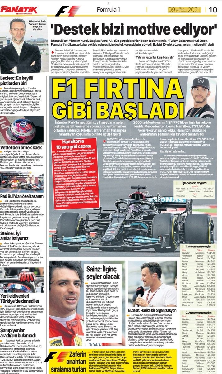 mertcanpolat_'s tweet photo. Formula 1 haftas��nı @fanatikcomtr 'de böyle geçirdik. Şimdiden söyleyelim 10 yıllık kontrat uzak değil. Aksine her an her şey olabilir.
#f1
#f1turkey https://t.co/vvb22KgibP