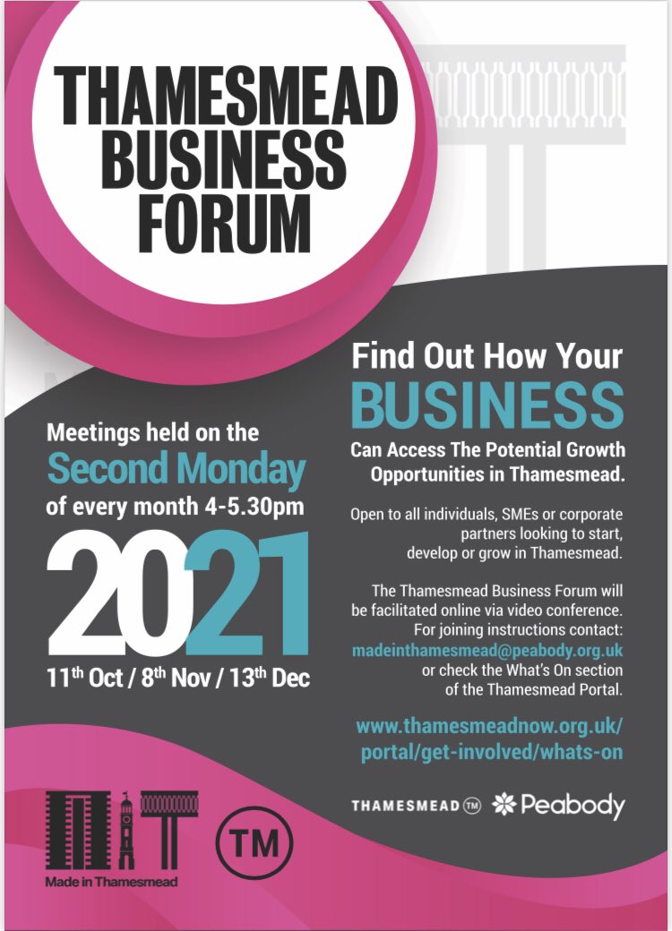 elbp_info's tweet photo. Calling all #SMEs trading or looking to trade in #Thamesmead! Thamesmead Business Forum are hosting a meeting at 4pm via Zoom. Email madeinthamesmead@pearbody.org.uk for instructions on how to join! #Thamesmeadnow https://t.co/lYCvzr0wSa