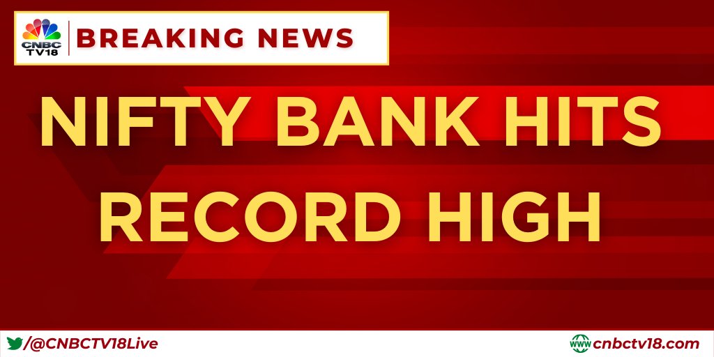 CNBCTV18Live's tweet photo. #MarketAtRecord | Nifty Bank hits record high, crosses earlier level of 38,377.2 hit on September 28 https://t.co/xo9k6VoF4h