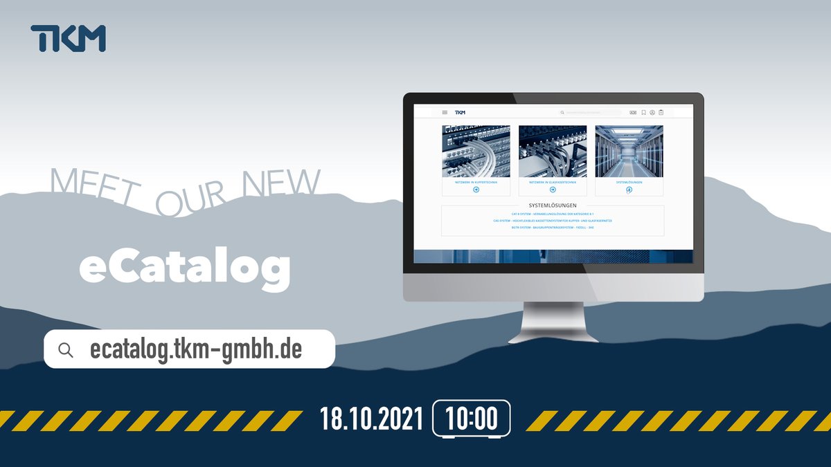 THE COUNTDOWN HAS STARTED!!!
STAY TUNED...  18.10.2021  10:AM 
CLICK HERE ecatalog.tkm-gmbh.de

#fiberoptic #fibreoptic #datacenter #connectivity #datacentre #patchpanel #rechenzentrum #gebäudenetzwerk #cablingsolutions #ITnetwork #ecatalog  #TKM_Gruppe