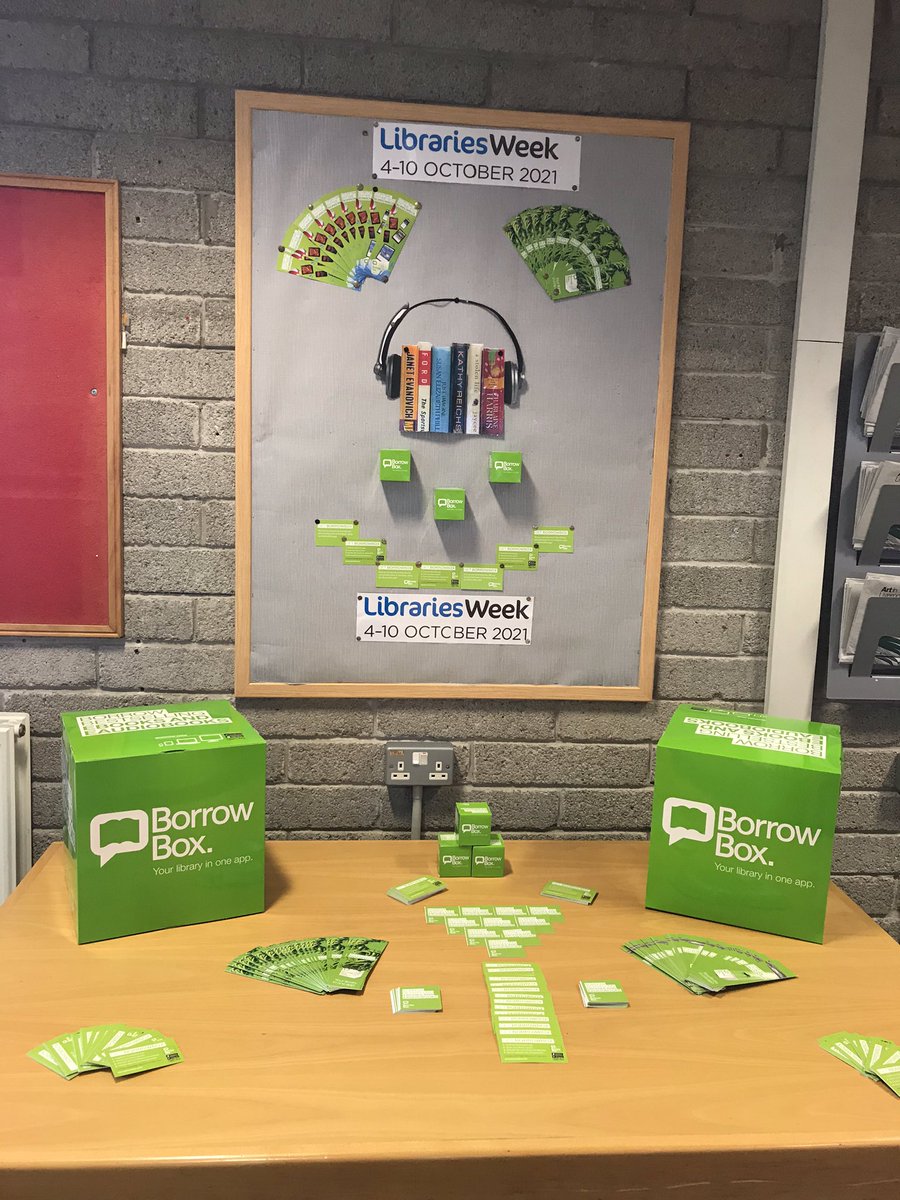 Bring a smile to your face by using our @Borrowbox service as you can see on our display #borrowBoxBranchDisplay #sharethechange @ecclestonlibrary at @STHLibraries