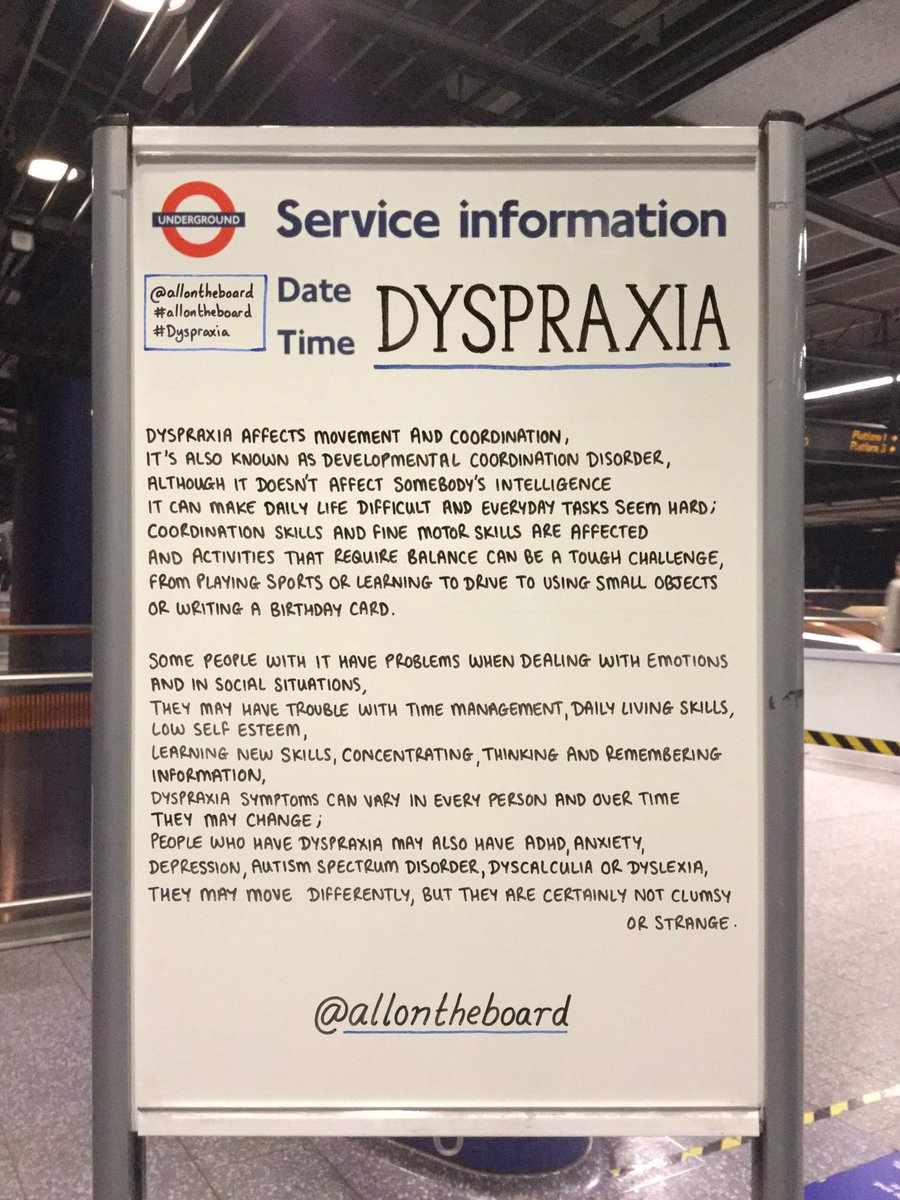 All On The Board (@allontheboard) on Twitter photo A person with Dyspraxia may move differently to other people, but they are not clumsy or strange.
Sending love to everybody affected by this condition.
<a href="/allontheboard/">All On The Board</a>
#Dyspraxia #DyspraxiaAwarenessWeek #DyspraxiaAwareness #allontheboard A person with Dyspraxia may move differently to other people, but they are not clumsy or strange.
Sending love to everybody affected by this condition.
<a href="/allontheboard/">All On The Board</a>
#Dyspraxia #DyspraxiaAwarenessWeek #DyspraxiaAwareness #allontheboard