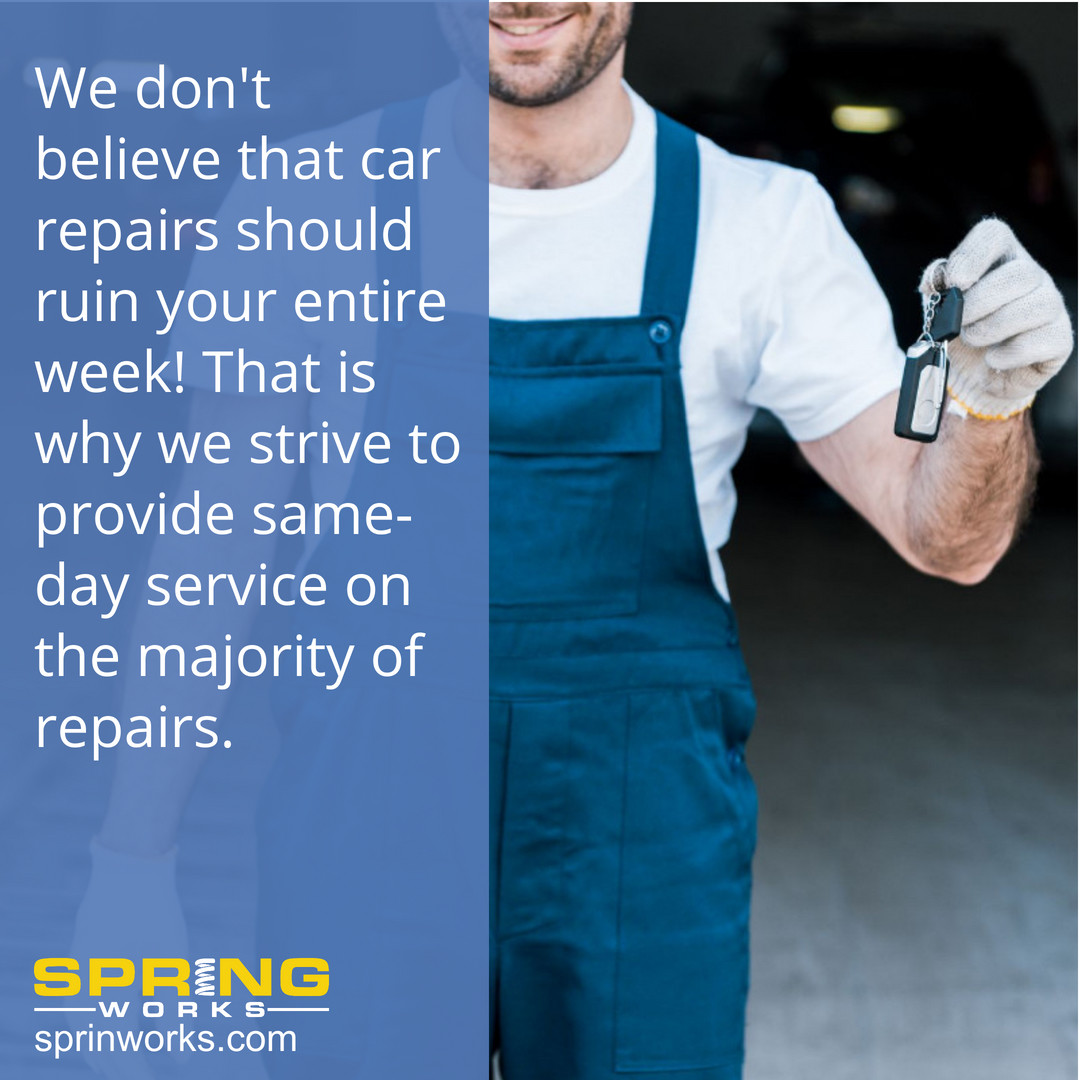 spring_works's tweet image. We don&apos;t believe that car repairs should ruin your entire week! That is why we strive to provide same-day service on the majority of repairs. To schedule your next service call 707-544-3833 or visit springworks.com

#autorepair #carrepair #AutoMaintenance #springworks #s