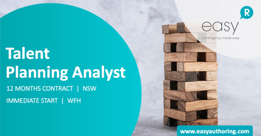 Are you an experienced Talent Planning Analyst looking for a long-term contract?
 
If yes, please visit bit.ly/3uZ06Mo to learn more or apply.

#EasyAuthoring #easyR #TalentPlanningAnalyst #ContractWork #Hiring #Recruiting #ContingentWorkforce #NSWGovt

@eLearningPeople