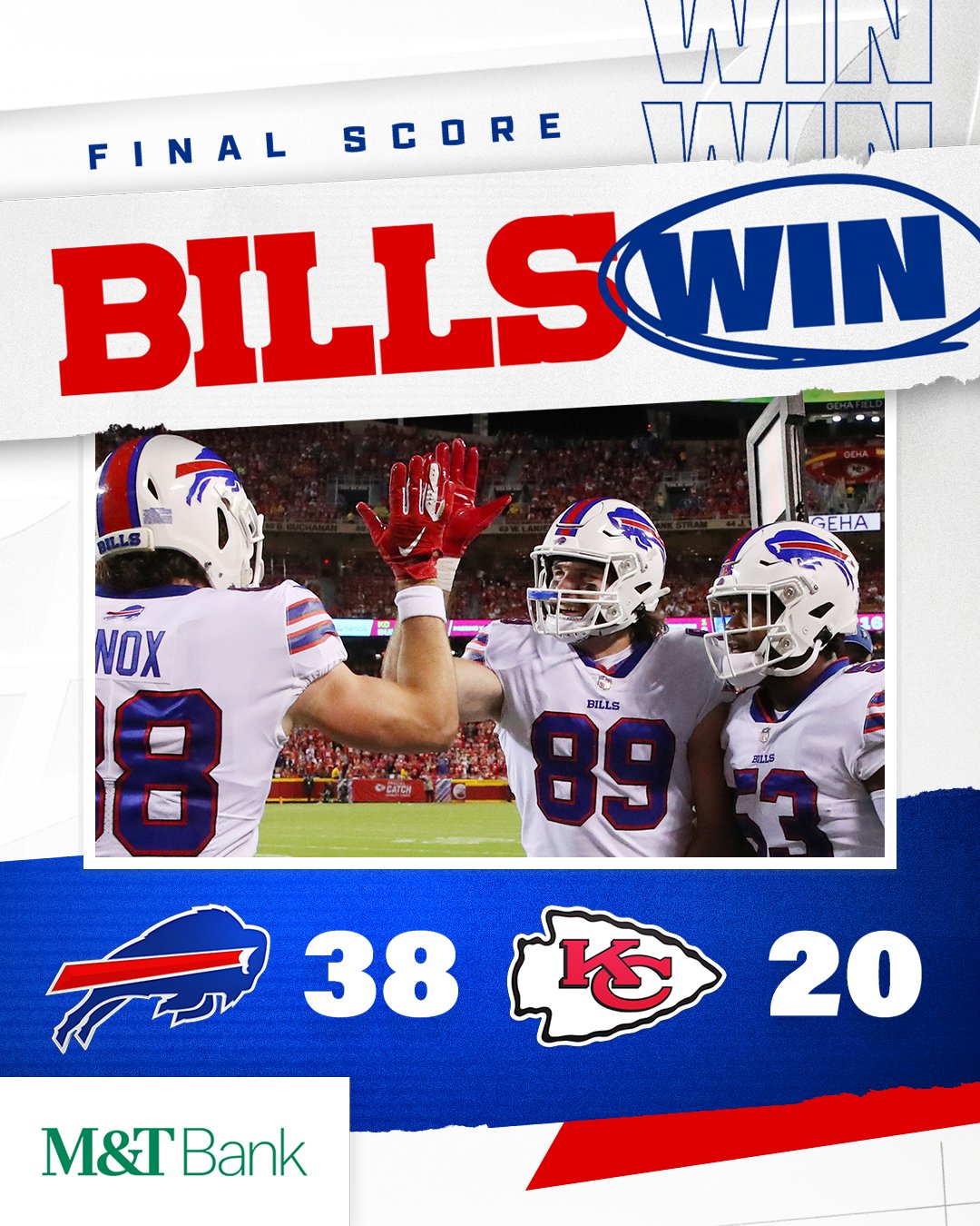 Buffalo Bills on X: 'WHAT A WIN! #BUFvsKC  #BillsMafia   / X
