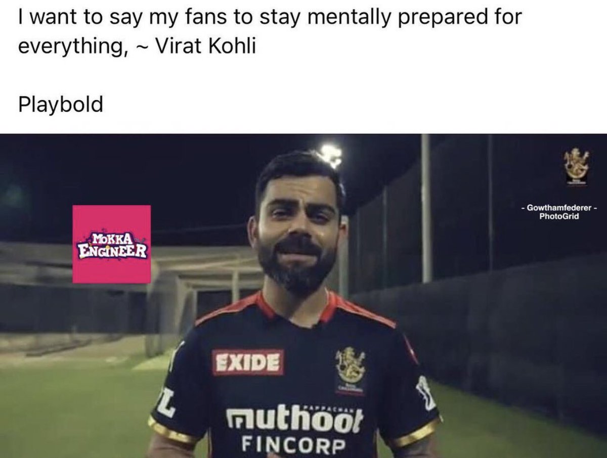 deep_18_'s tweet photo. Big game for #RCB let’s hope for the best from our team #RCBvsKKR ,at the same time viratians stay strong 😣 https://t.co/u3Pt002JfS