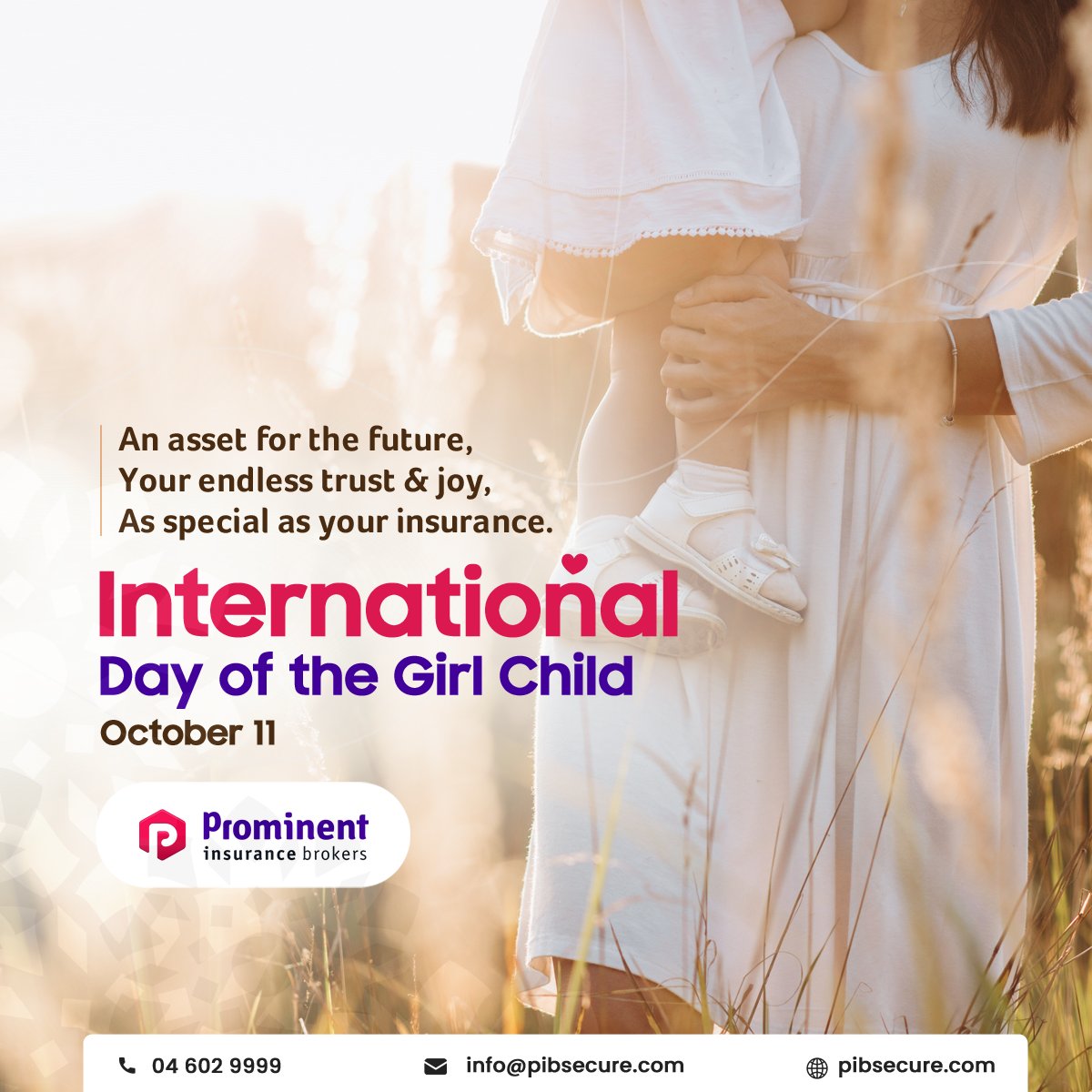 ProminentInsur1's tweet image. On International Day of the Girl Child, amplify the voices and rights of girls everywhere. This day acknowledges the importance, power, and potential of adolescent girls by encouraging the opening up of more opportunities for them!
#dayofthegirl #GirlsGetEqual #pibsecure