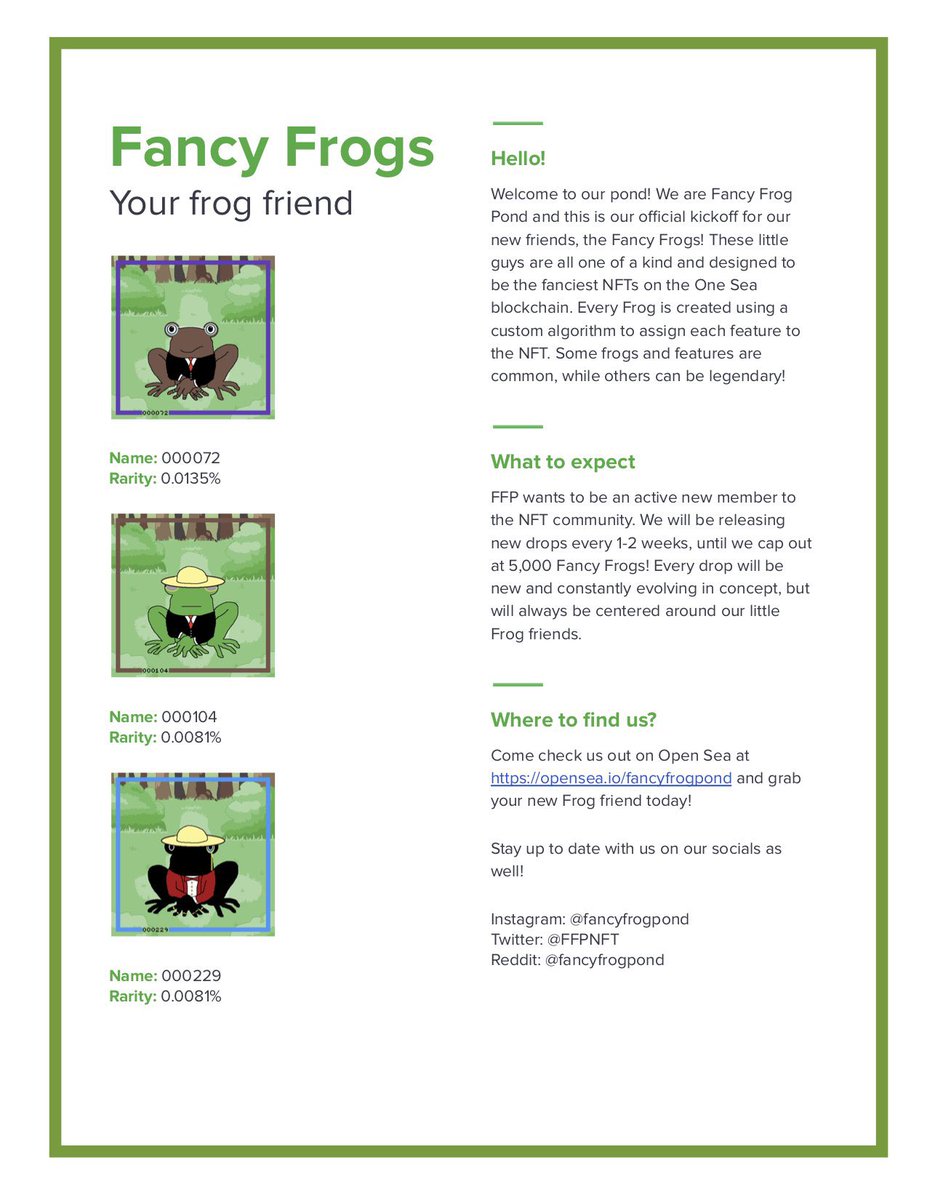 FancyFrogPond || NFT || OpenSea tweet media