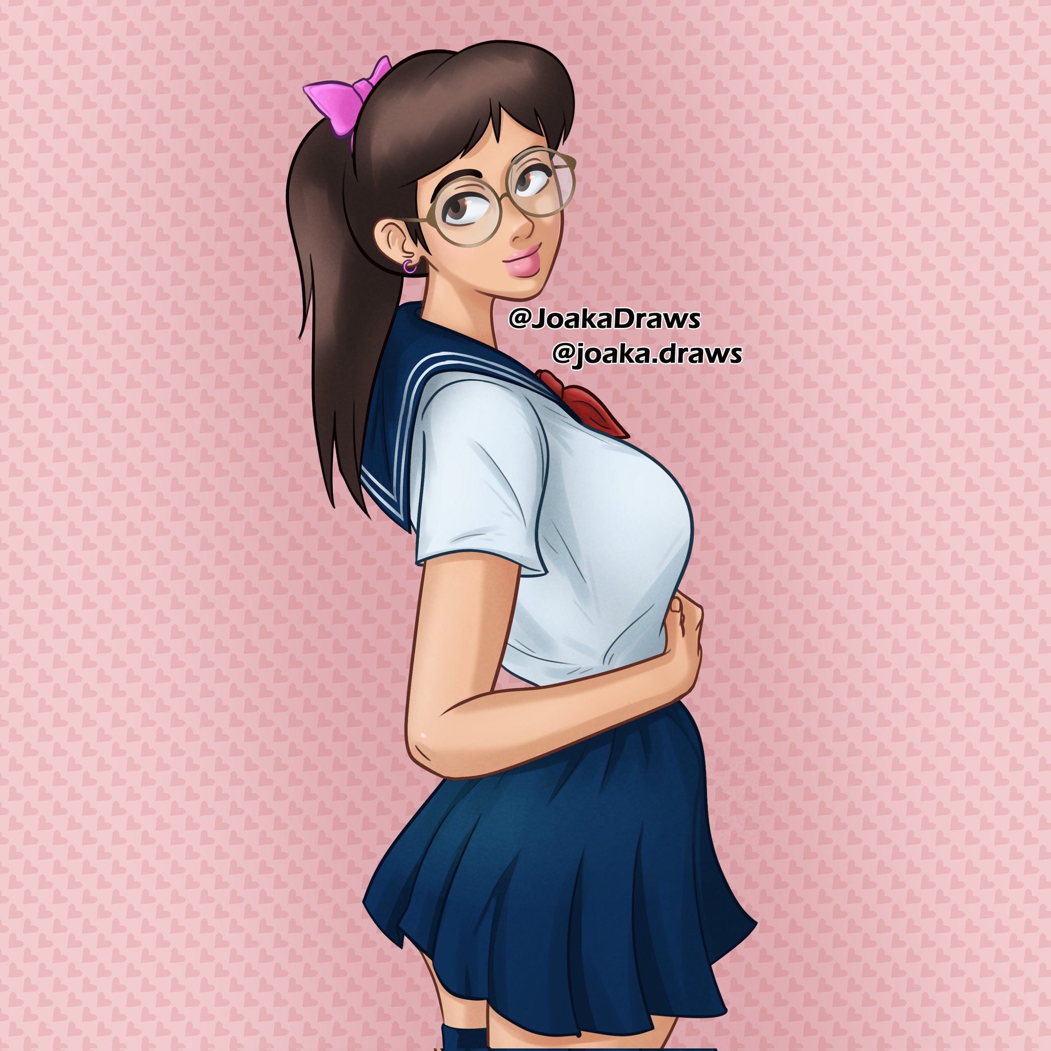 Main Character in Summertime Saga w/ QCPU Uniform by jtwist009 on DeviantArt