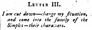 Eighteenth-Century Lit people out there, do any of you know of chapter heads/summaries written in first person? Like this: