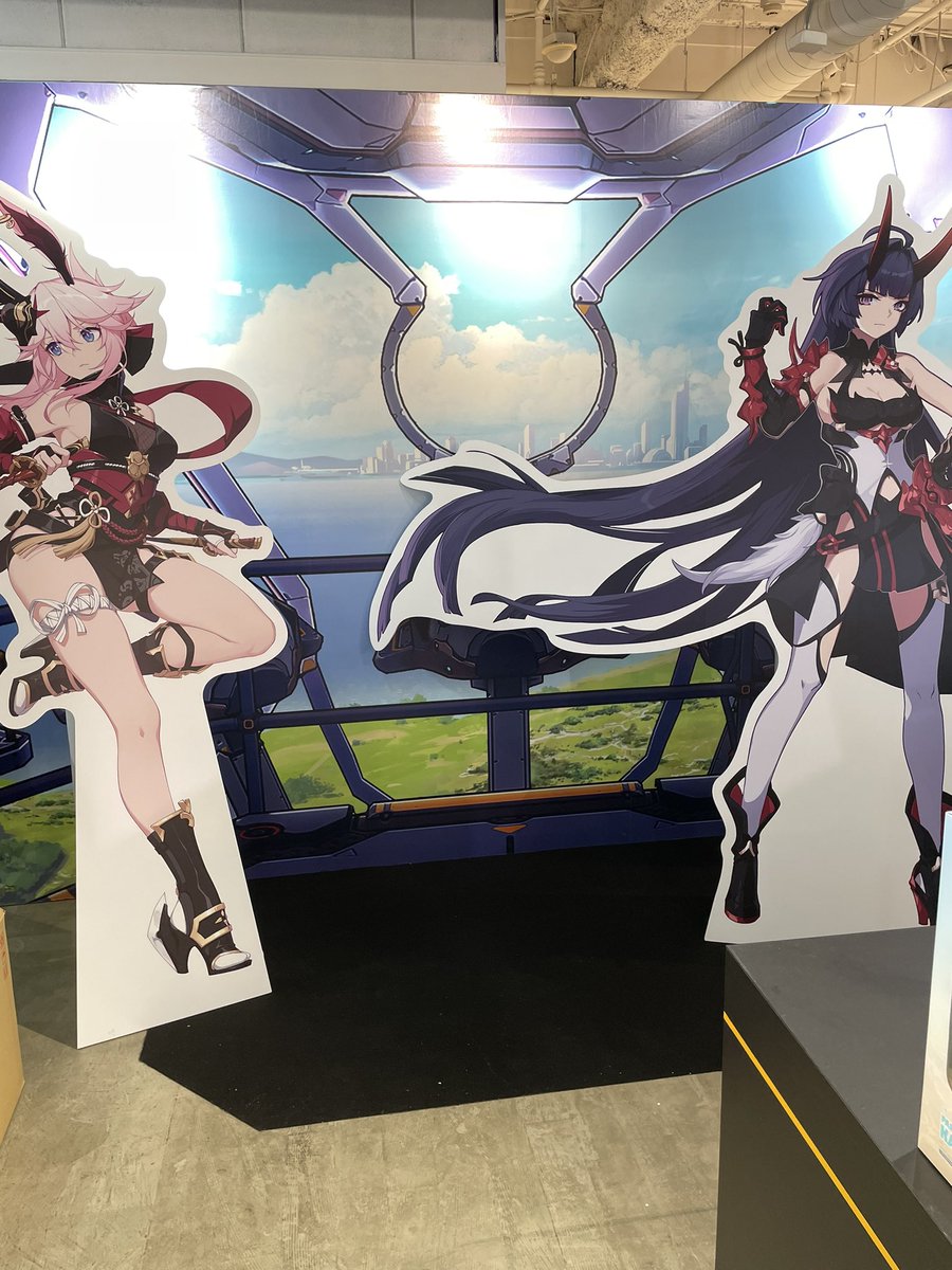 等身大パネル、フォトスポットこんな感じです！平日は比較的ゆっくり