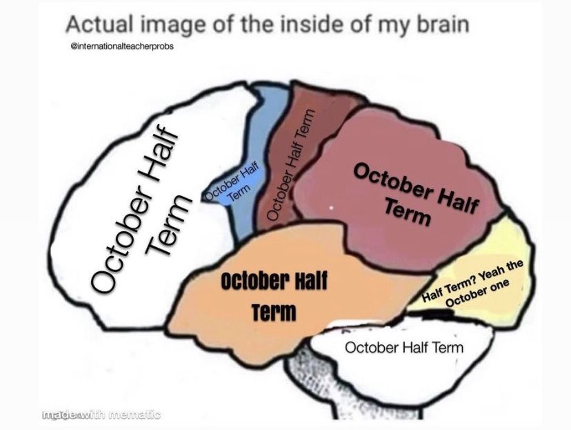 OSaunders92's tweet photo. Anyone else’s brain doing this 😅!! 

Two weeks left 🥳 Life in education constantly wishing time away 😂! 

#HappyMonday #teacher5oclockclub https://t.co/TwnBhO7v7J