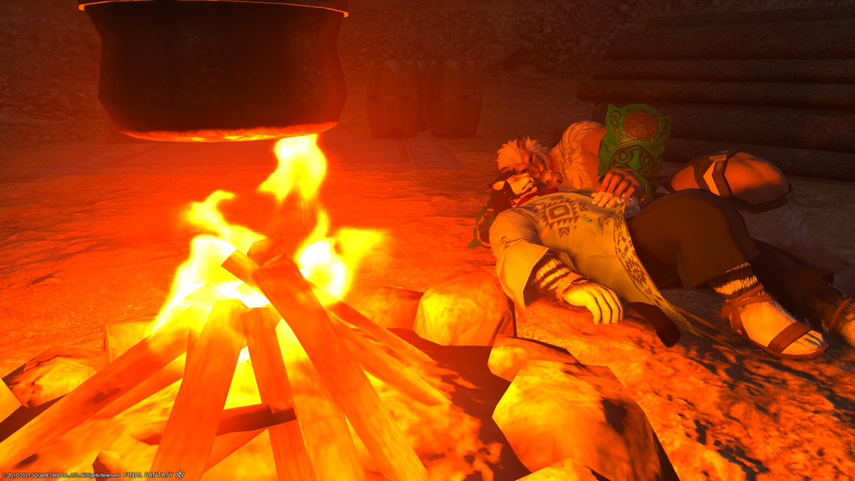 SinTheHunter1's tweet photo. Camping ๐ฅ๐#Hrothgar #FFXIV #cmtool #GPOSERS https://t.co/NDRN1CkRtn