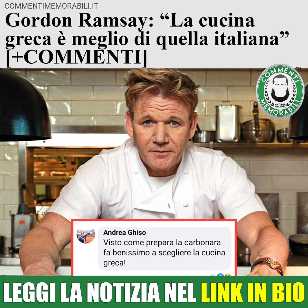 CM_Memorabili's tweet photo. "Vuoi che muoro?" cit.
Leggete la notizia coi commenti nel LINK IN BIO 😜
https://t.co/zbYuCU6ugj
#commentimemorabili #continuatevoi #linkinbio #gordonramsay #cucinaitaliana #cucinaremale #cucinagreca #maancheno #11ottobre #11ott https://t.co/ymKnVMZAgo