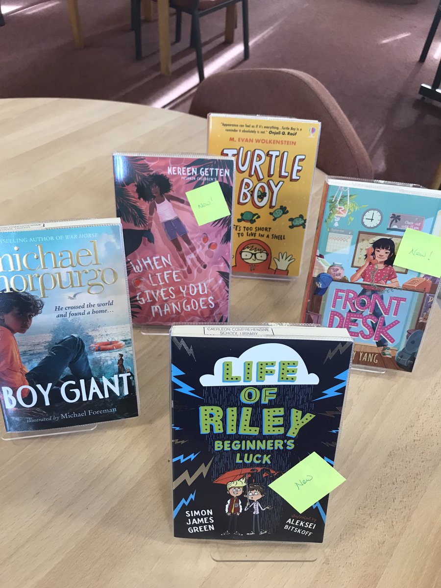 LibraryCaerleon's tweet image. New books about to hit the shelves! It’s Year 7 day in the library and these books are perfect for you - call in at break or lunch to pick one up🚶‍♀️🚶‍♂️