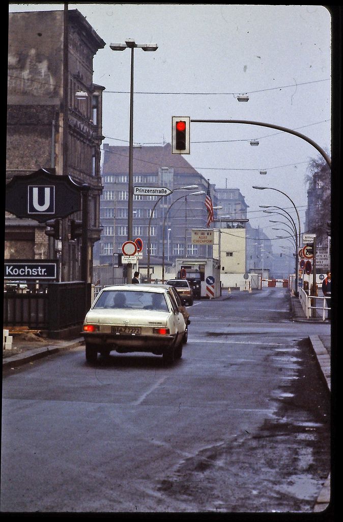 #ColdWar ' Highway to #Socialism ', Checkpoint Charlie early 1980s, #Berlin #GDR #DDR #checkpointcharlie #socialismo #Communisme #Communism #Communist #History