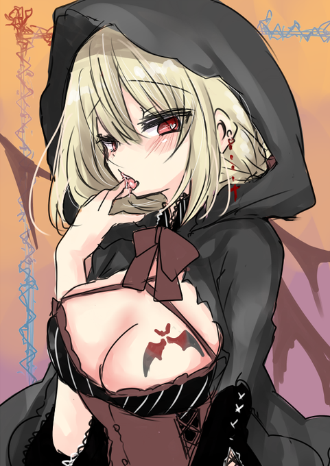 ハロウィンっぽいセリアお姉さん。
たべるのとたべられるのどちらがお好みですかぁ?とか聞いてくる。 