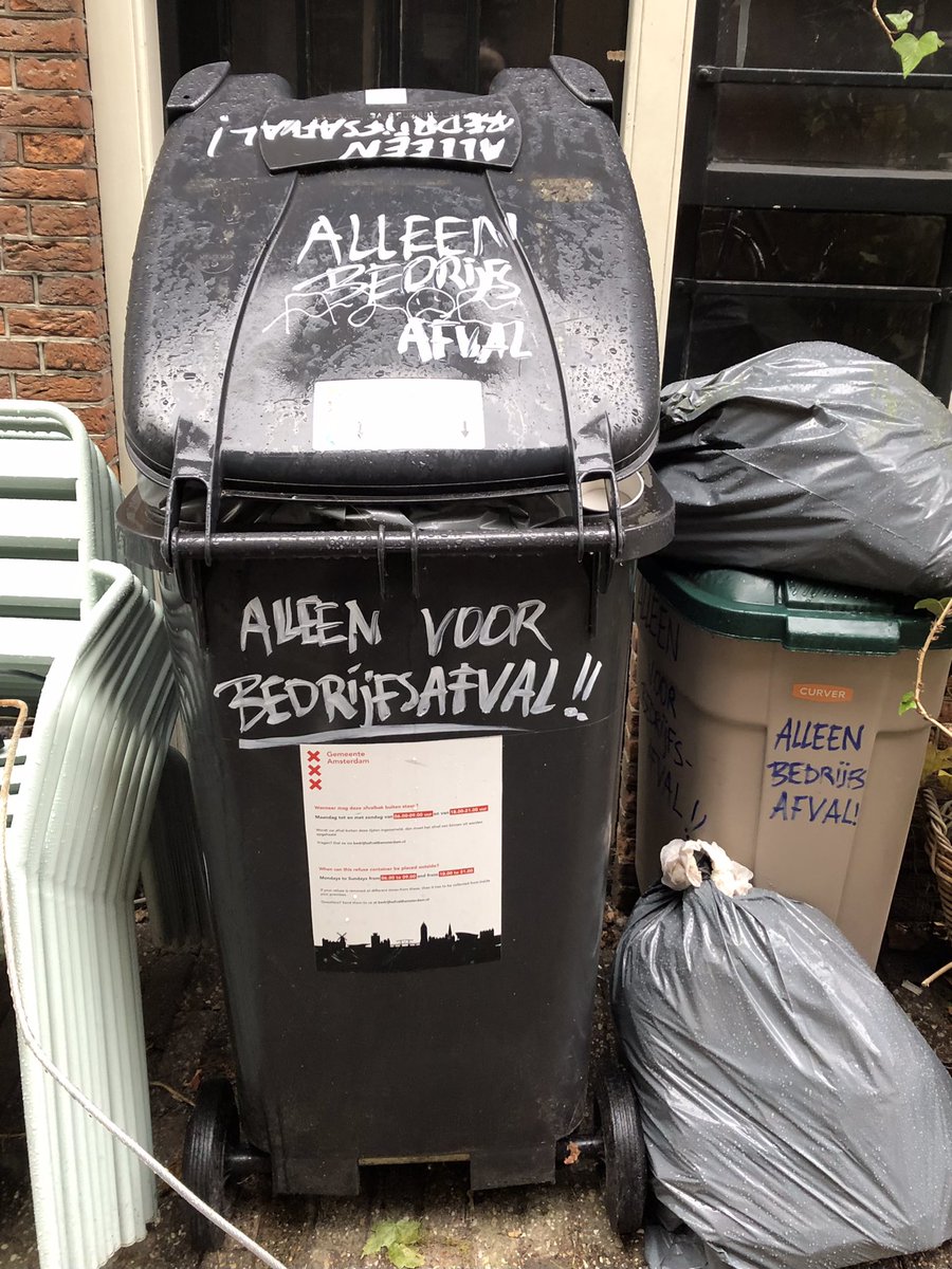 MonicaKeyzer's tweet photo. 🗑
Alleen bedrijfsafval
#straattaal - Eerste Boomdwarsstraat - Amsterdam.
#bedrijfsafval #afvalcontainer https://t.co/gdWO2W1dDD