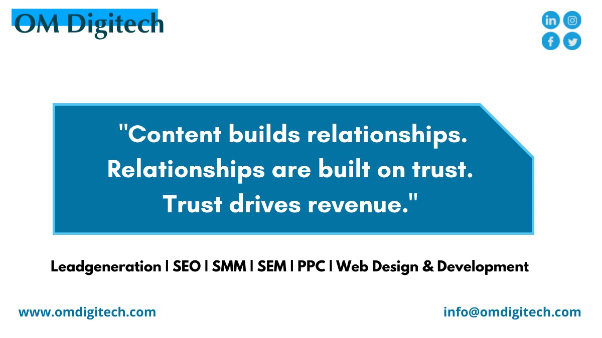 omdigitech's tweet photo. Connect with your potential customers with curated Content and stand a chance to build incremental business.
#SEO #PPC #consumerengagement #digitalmarketing #marketing #omdigitech #onlinemarketing #ads #ROI https://t.co/QWsM6rzf73