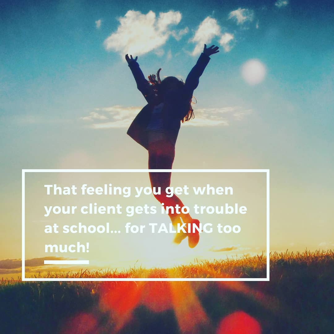 'That feeling you get when your client gets into trouble at school... for TALKING too much!'

#perthhillsspeech #myjobhereisdone #ilovemyjob #confidence #mentalhealth #meansmorethanyouknow