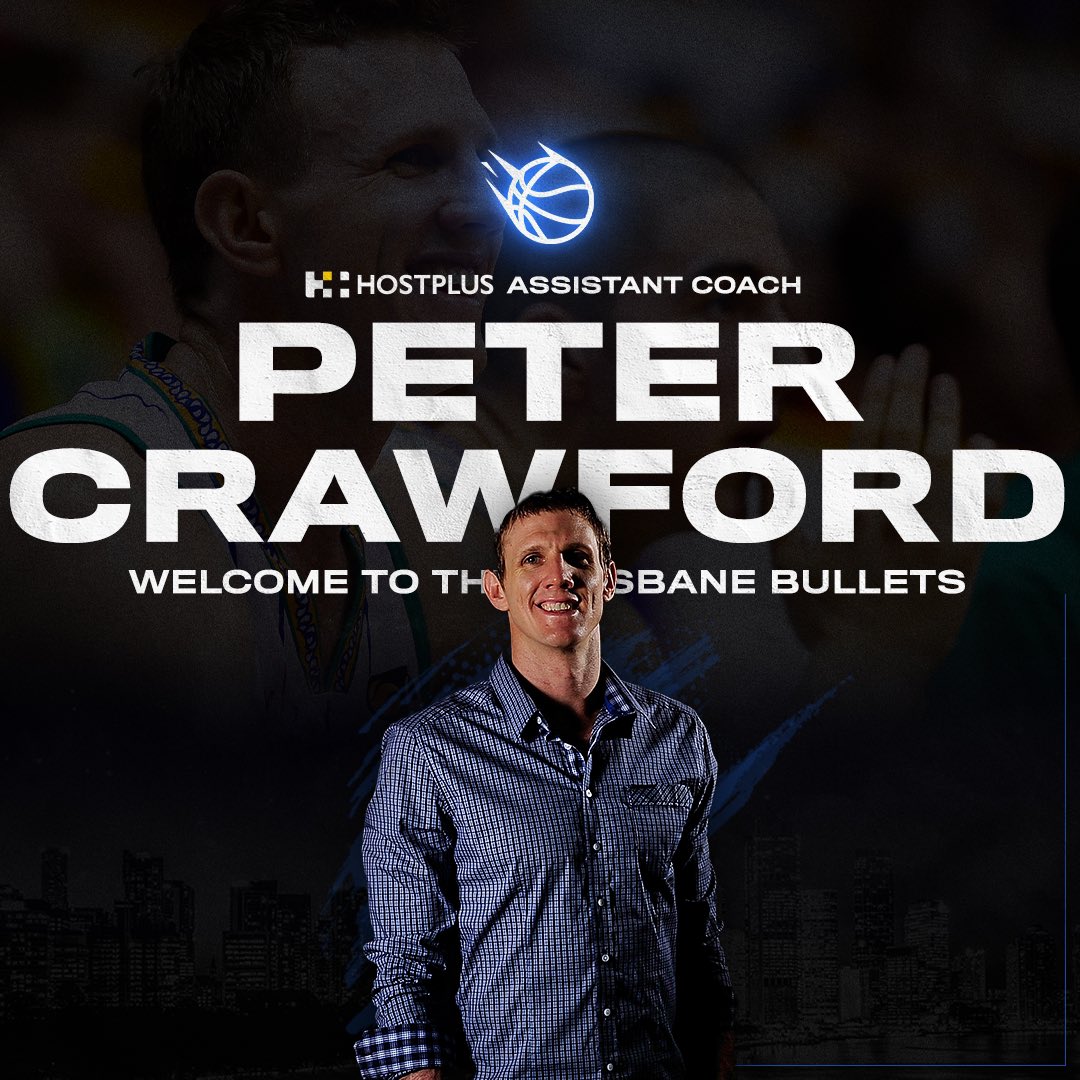 Welcome Hostplus Assistant Coach Peter Crawford! 'His experience as a former NBL player and Olympian will bring great value to the coaching staff.' Head Coach, James Duncan. #NBL22 #BRISBANEBULLETS