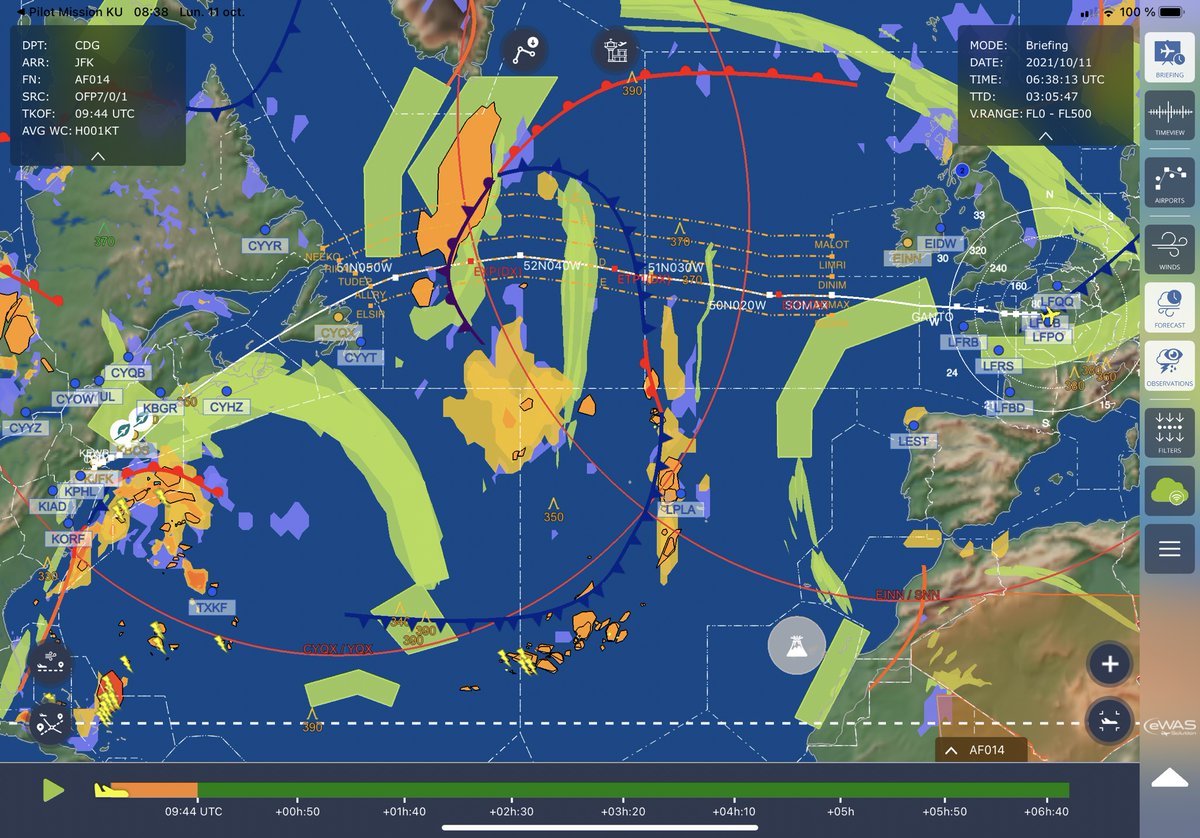 zepyaf's tweet photo. Un grand merci à @flyingeek pour son amélioration continue de OFP2MAP, qui va chercher tout seul  désormais la carte des travaux sur ton terrain USA et les données de ton track NAT HLA pour la traversée océanique ! 🙏 #AF014 https://t.co/Cb5rvWbt7y