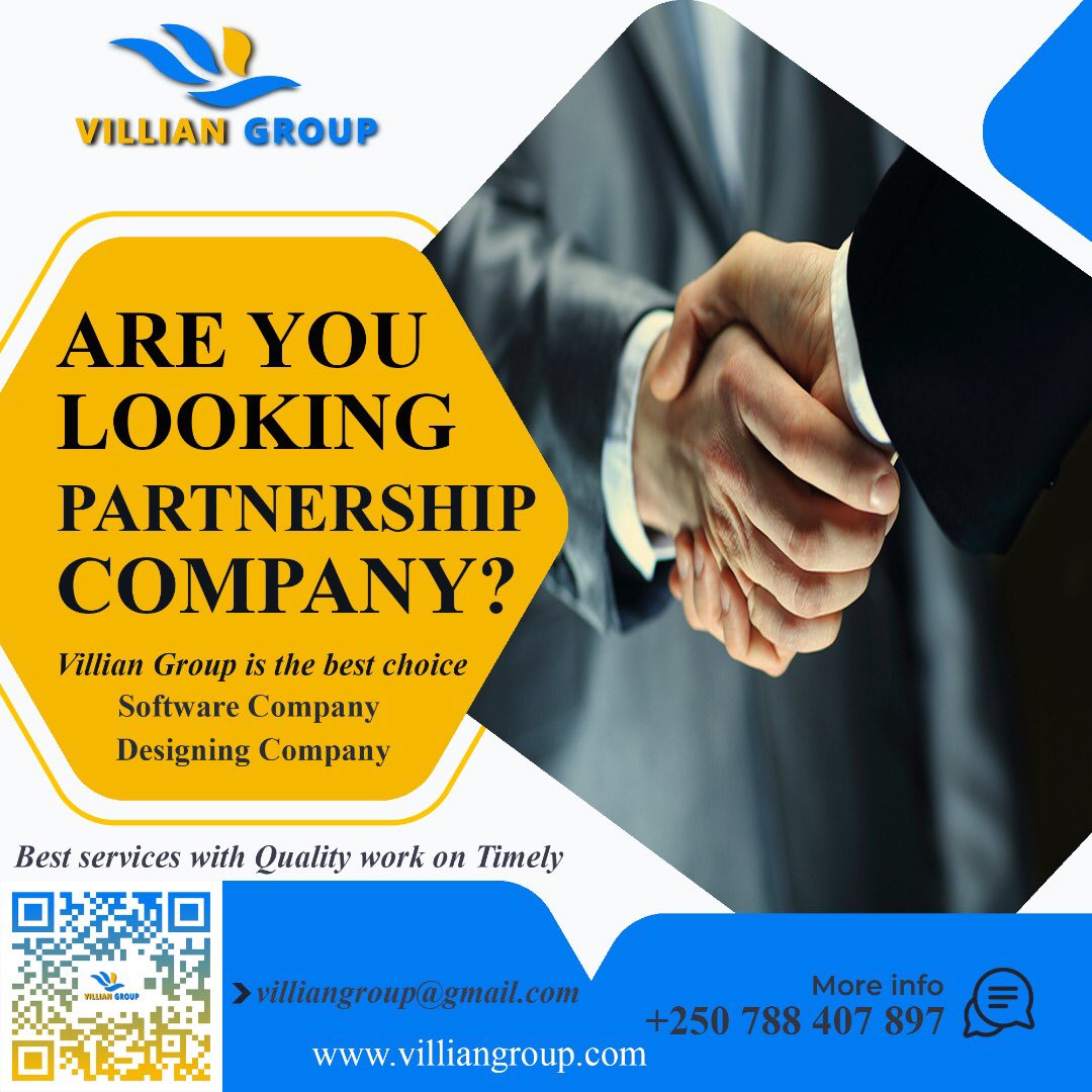 villian_group's tweet photo. Benefits of getting partners 
Bridging the Gap in Expertise and Knowledge
More Cash.
Cost Savings.
More Business Opportunities.
Better Work/Life Balance.
Moral Support.
New Perspective.

More info:
Call: +250788407897
📧 villiangroup@gmail.com
Website:  https://t.co/aAsMhOu4mt https://t.co/agav2jzecH