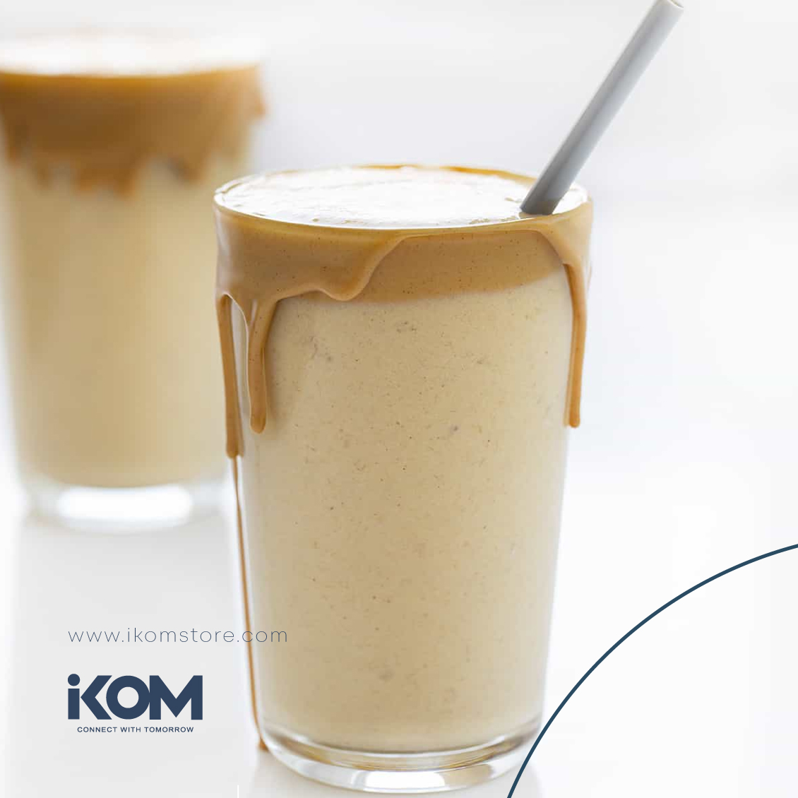 ikomStore's tweet image. The Peanut butter smoothie is the perfect combination of fiber and protein to fill you up for the morning and it’s made with only 5 ingredients:
Peanut butter, bananas, almond milk, greek yogurts, and oats.