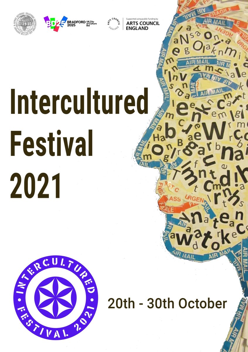 Don't miss Intercultured – a fresh new festival taking place across Bradford, Keighley and online this October. 10 days of arts, culture, workshops and conversations,  FREE Visit the festival's Facebook page for the latest information and bookings: orlo.uk/Y1Vkd