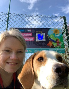 Mrs Mclean and her dog Maddie have visited Moat House Park this weekend and scanned a QR code to earn points for our school. 
Has anyone managed to find a QR code?
<a href="/SGOCoventryEast/">SGO Coventry East Stuart Davoile</a> #GoParks