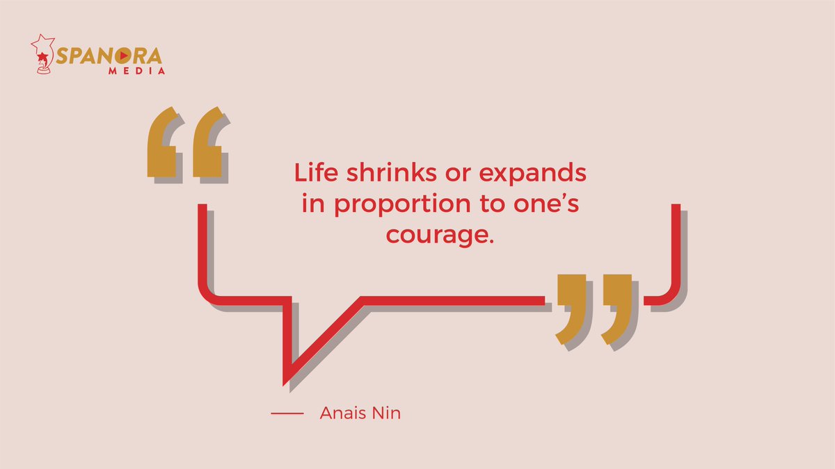SpanoraMedia's tweet photo. “Life shrinks or expands in proportion to one’s courage.”— Anais Nin
#Spanora #SpanoraMedia #MondayMotivation #ScientificWeddingCoverage
#WeddingPhotography #WeddingVideography #Photography
#Videography #VideoProduction #WeddingCoverage https://t.co/pmjCydboQO