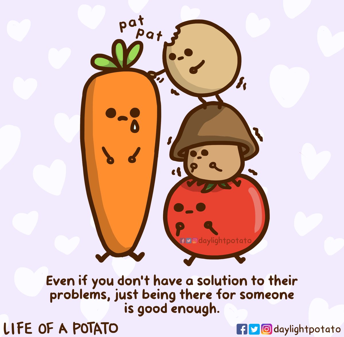 daylightpotato's tweet photo. World Mental Health day should be applied to our lives everyday. Our well-being is always first, only with that can we do all other things.Potato sends luff and hugs to you❤️
#worldmentalhealthday #Mentalhealth #MentalHealthDay #MentalHealthMatters #MentalHealthForAll #wellness https://t.co/tms9S6ykXS