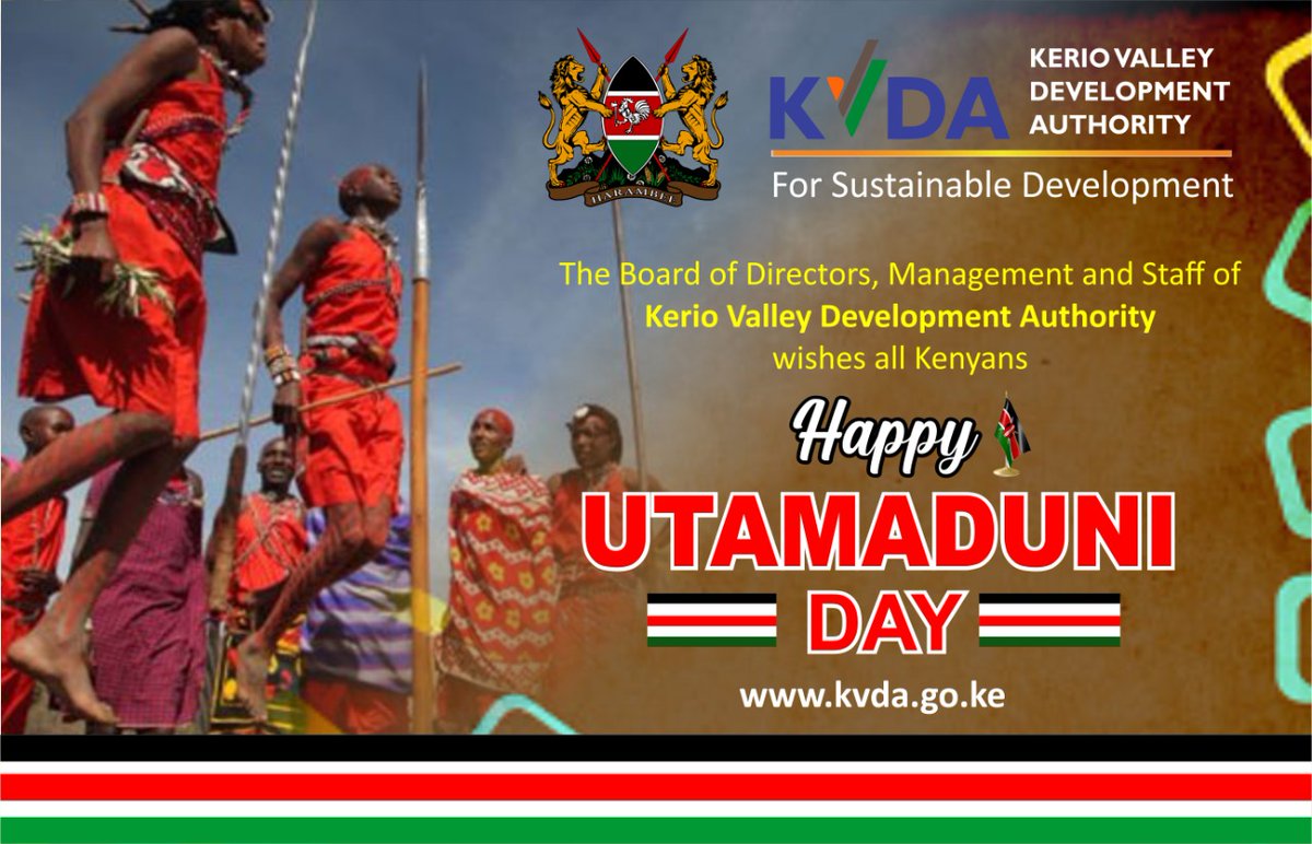 Kvda wishes you all Happy utamaduni day.

#HappyUtamaduniday