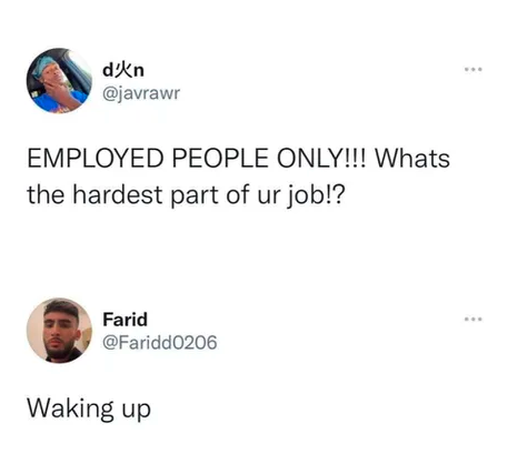 AdeccoRomania's tweet photo. Azi ne-am trezit cu întrebarea asta în minte. Care este cea mai dificilă parte a jobului tău? #meme #monday #job #lovewhatyoudo #mostdifficultpartofthejob #AdeccoRomania https://t.co/BZkMYcXsbd