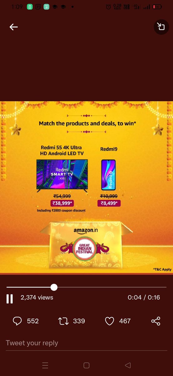 HritvikKumar's tweet photo. @amazonIN @amazonIN #AmazonGreatIndianFestival #BestBuy https://t.co/I7Ld1jcJ86