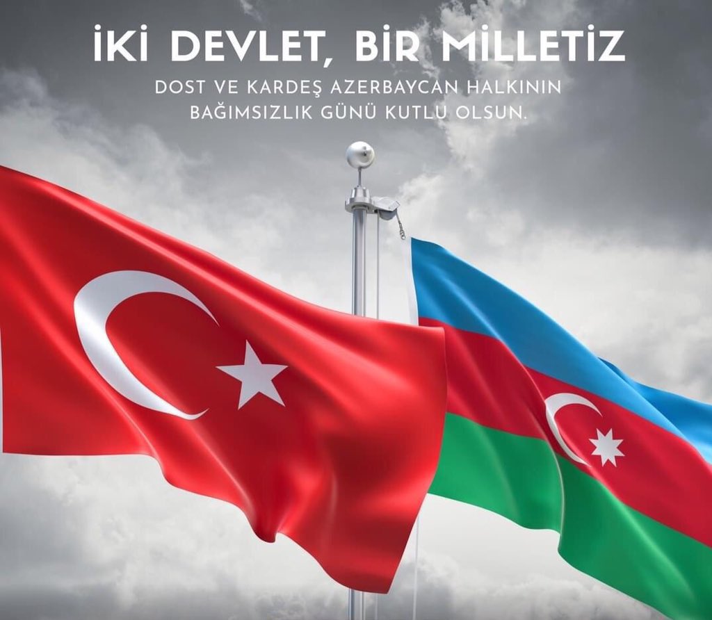 18 Ekim 1991’de Bağımsızlığını İlan Eden Kardeş ülke Azerbaycan’ın Bağımsızlık Günü Kutlu Olsun.