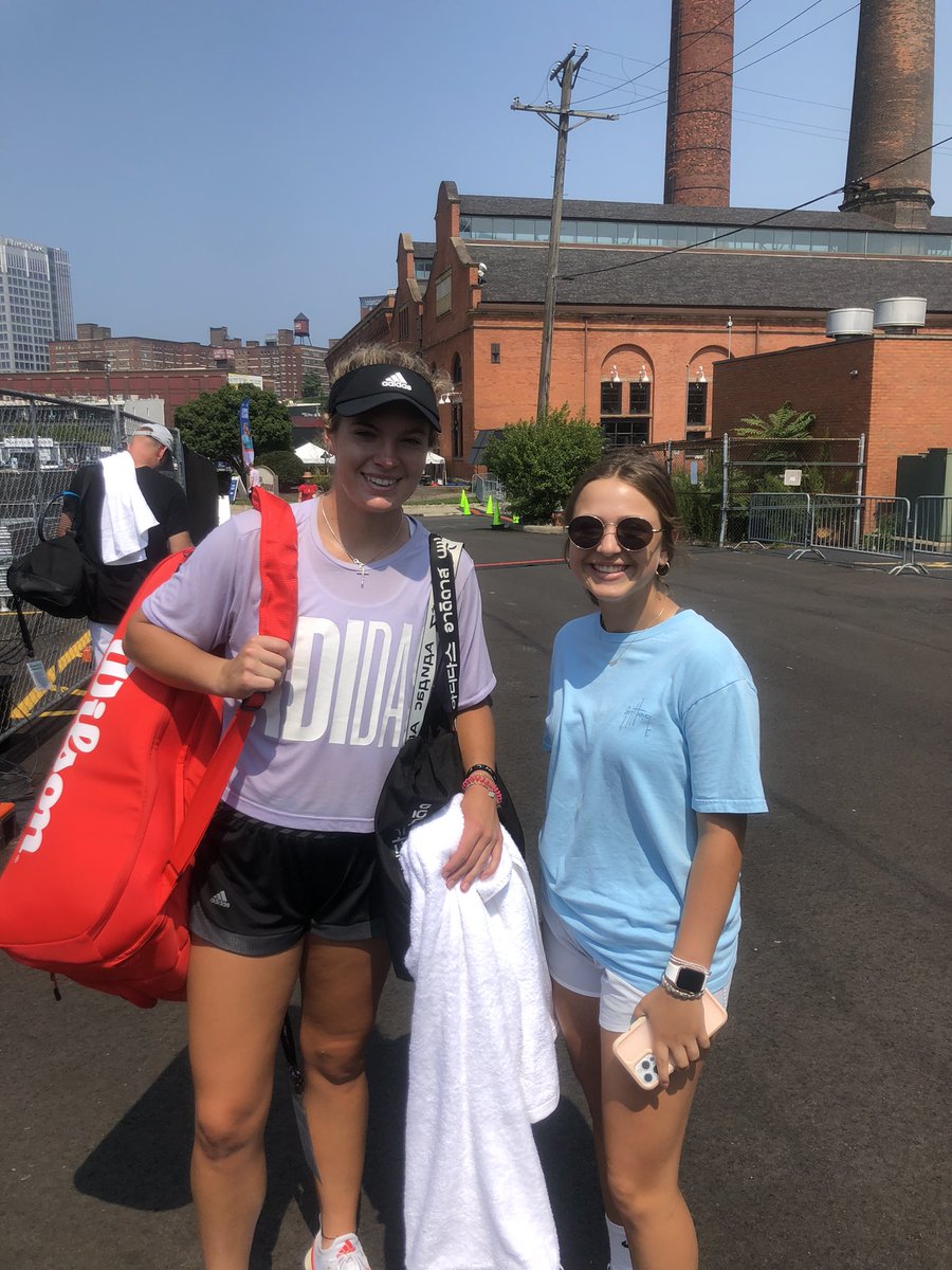 Vogie3535's tweet photo. @CatyMcNally can this doubles team  from Edison high school get a good luck shoot out from there favorite professional? As they prepare to play in the state tournament in Ohio this week. https://t.co/NbcdU3e8UC