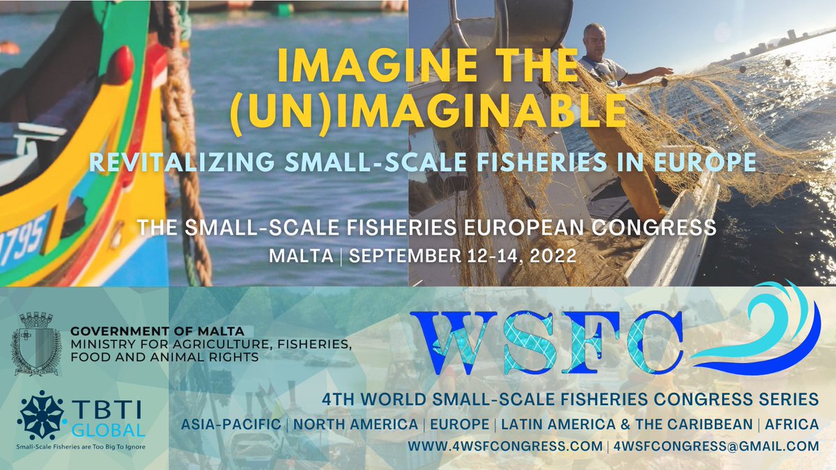 TBTInetwork's tweet photo. 4WSFC Europe announced‼️

🗓️September 12-14, 2022
📌Malta 
📣Submit abstract by Jan 15, 2022

The congress provides a platform for an open and forward-looking discussion about the options and opportunities for #ssf in Europe.

👉https://t.co/WyOdQi6wFU https://t.co/7SKLtDhEgd