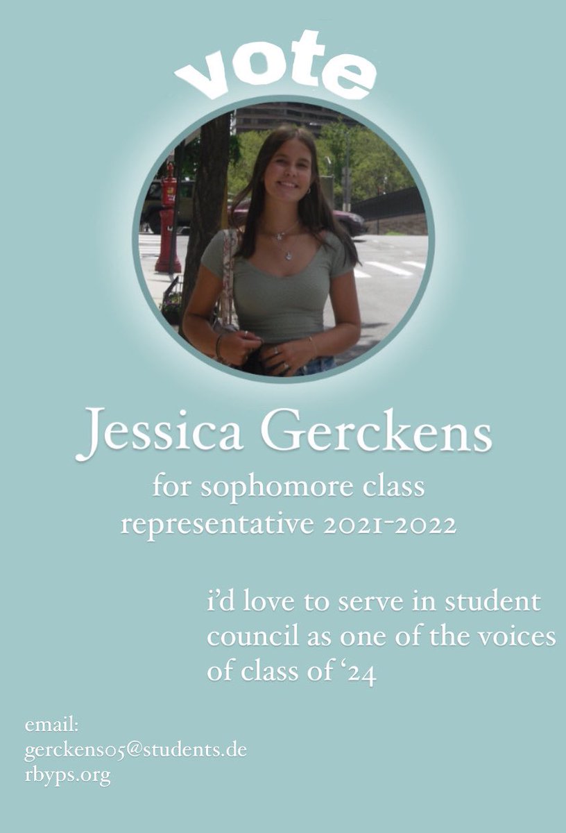 Hi everyone, be sure to vote Jess Gerckens for Sophomore Class Representative!!! <a href="/RedRaiderCT/">MaskedRedRaider</a> <a href="/DerbyRedRaider/">Derby High School</a> <a href="/CoachBainer/">Steve Bainer</a> <a href="/SymbaCoach/">Rebecca Bell</a>