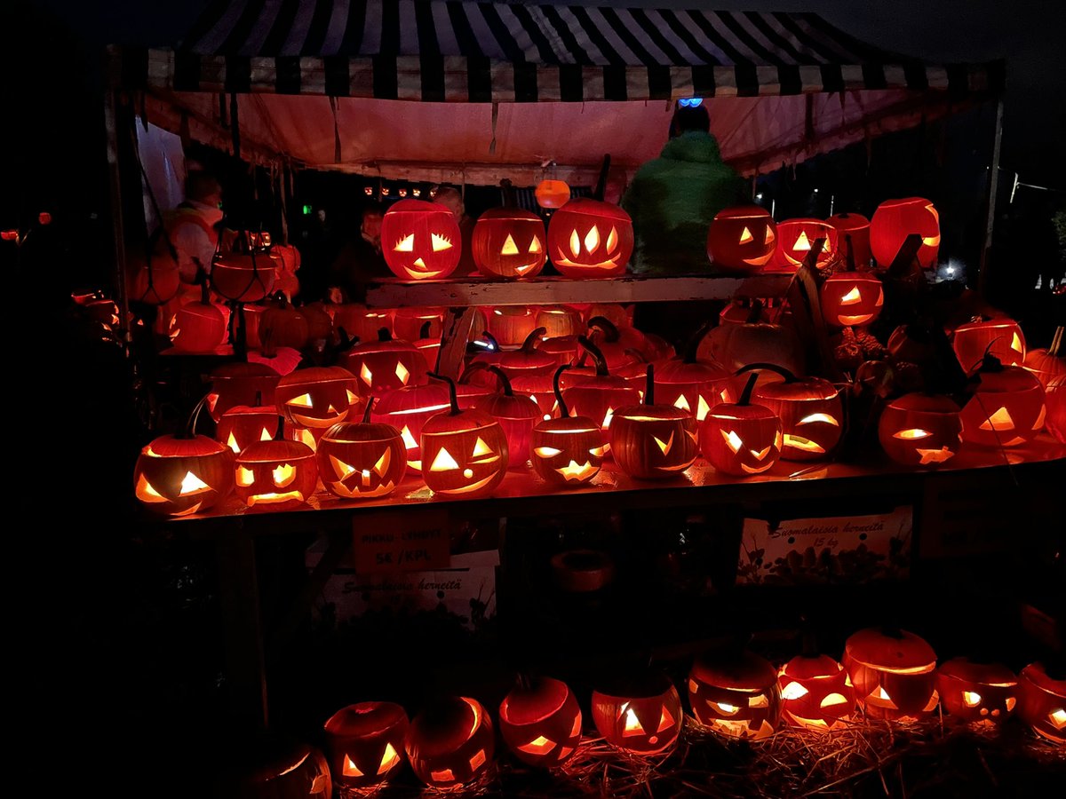 WonderPeek's tweet photo. Mitä tapahtuu kun kynttiläyrittäjä ja maanviljelijä aloittavat yhteistyön? Yli 500 kurpitsalyhtyä #halikko #kurpitsaviikot #Halloween #salossa https://t.co/N8uIENQimH