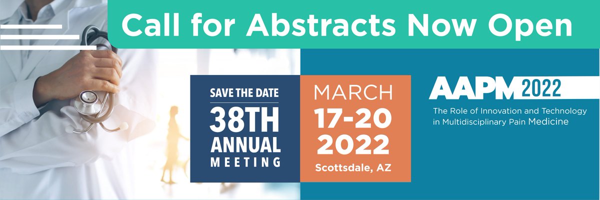 Call for Scientific Poster Abstracts is Now Open! The deadline for submission is Nov 12th. #aapm2022 #painmedicine #callforabstracts

Check out our submission center -pheedloop.com/EVEYVGVGPRFDH/…