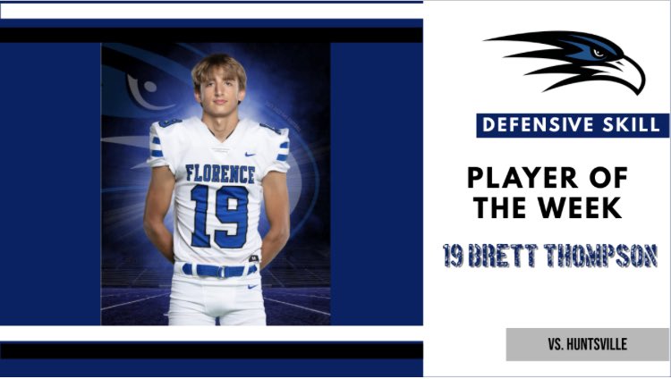 FlorenceHSFB's tweet image. (2 of 2) Players of the Week, selected by coaches.