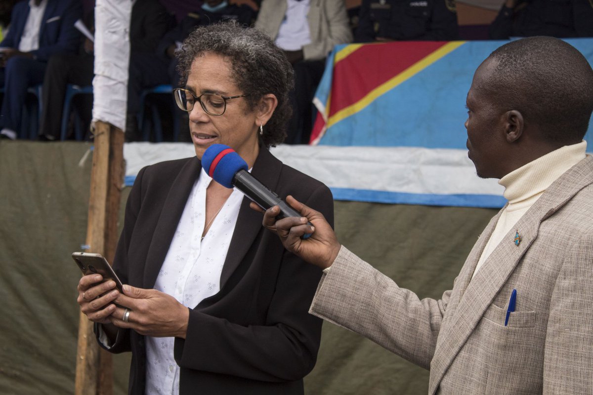 CordaidRDC's tweet photo. "Nous avons besoin de la participation active des femmes à la sécurité et à la construction d'une paix durable à Djugu et surtout en Ituri". Mme Teohna Williams, Chef de Bureau adjoint Monusco Ituri. #ESPAD #commissariatKpandroma @CordaidRDC @VNGi @MONUSCO #SSU #FOMI #JusticePlus https://t.co/o84OKMqkQG