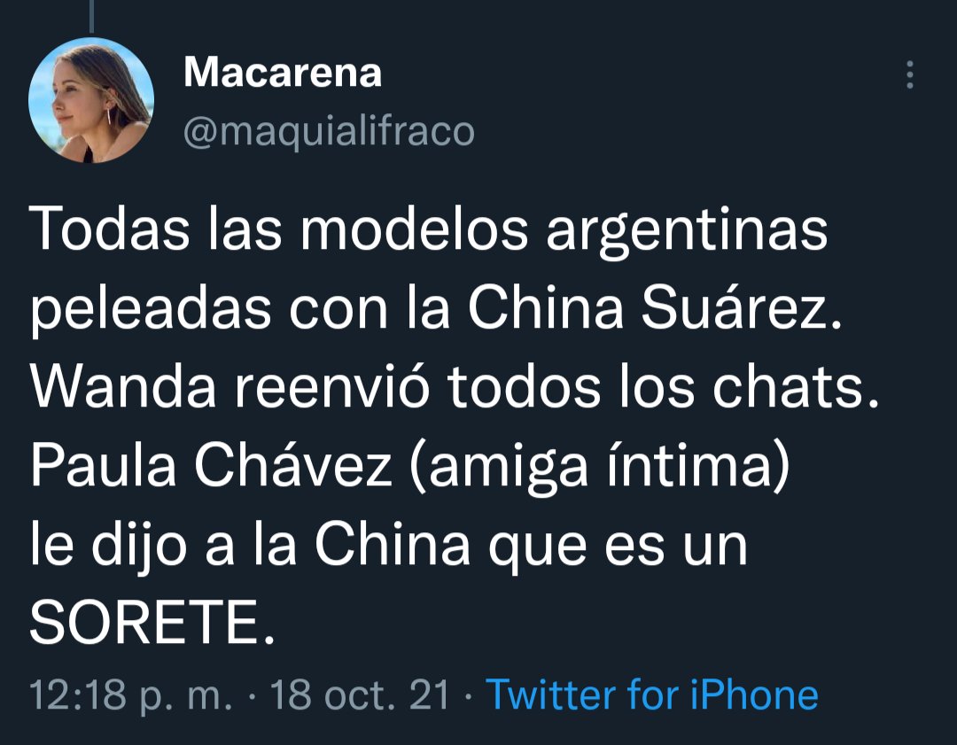 Alerta140's tweet photo. 🇦🇷 | #ZORRA

Las impactantes revelaciones de @maquialifraco sobre el caso que involucra a Mauro Icardi, la China Suárez, Wanda Nara, Benjamín Vicuña y Gonzalo Heredia. https://t.co/fWiTnvugmx