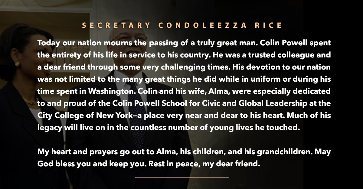 Condoleezza Rice tweet media