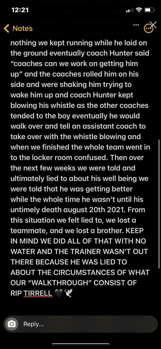 JUCO Football Frenzy (@jucoffrenzy) on Twitter photo BREAKING: On August 4th , <a href="/FSCCFOOTBALL/">FORT SCOTT FOOTBALL</a> coaching staff held a meeting for misconduct for their ATHs. Among those ATHs, there was a ATH name Tirrell Williams. He died because of the coaches abuse of power. Iโm calling for a investigation to be open up. Hereโs a witness statement BREAKING: On August 4th , <a href="/FSCCFOOTBALL/">FORT SCOTT FOOTBALL</a> coaching staff held a meeting for misconduct for their ATHs. Among those ATHs, there was a ATH name Tirrell Williams. He died because of the coaches abuse of power. Iโm calling for a investigation to be open up. Hereโs a witness statement
