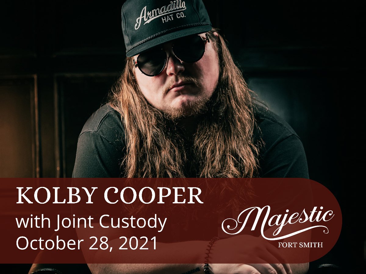 FortMajestic's tweet photo. The Boy From Anderson County himself @KolbyCooper_ is heading this way with support from @jointcustody_ on 10/28. Grab your tickets now ✨ https://t.co/9371AFjPhv