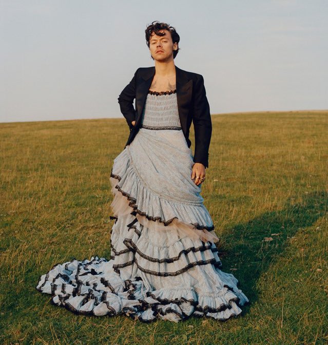 PopCrave's tweet photo. “I. Personally. Changed. The. Whole. Game. And that is not ego, that is just fact. I was the first one doing it &amp; now everybody is doing it. I created the conversation &amp; yet Vogue still put Harry Styles, a straight white man, in a dress on their cover for the first time.”

—Billy https://t.co/GjpqMNB96P